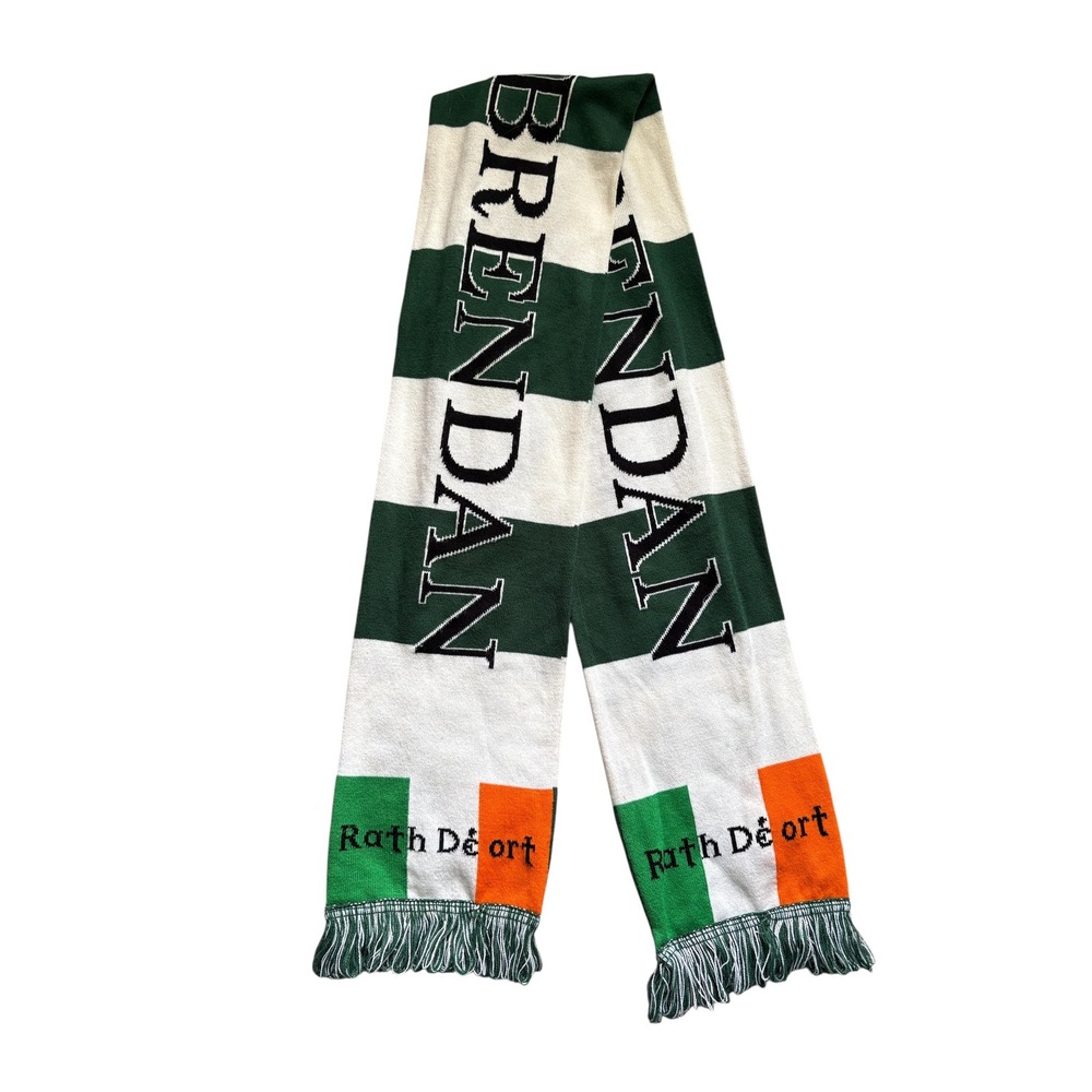 Ruffneck Scarves St Brendan Rath Deort Soccer Supporter Scarf Green White